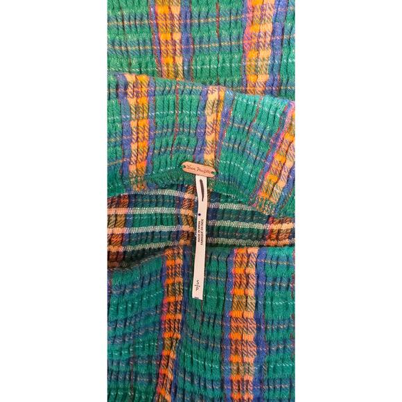 New Free People Fine Line High Rise Slim Flare Pants $78 Small Green Stretchy - Picture 4 of 6